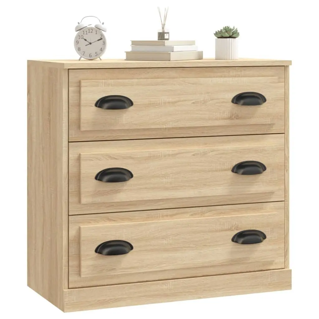 Sideboard Storage Cabinet Brown Engineered Wood 70x35.5x67.5cm Home Furniture