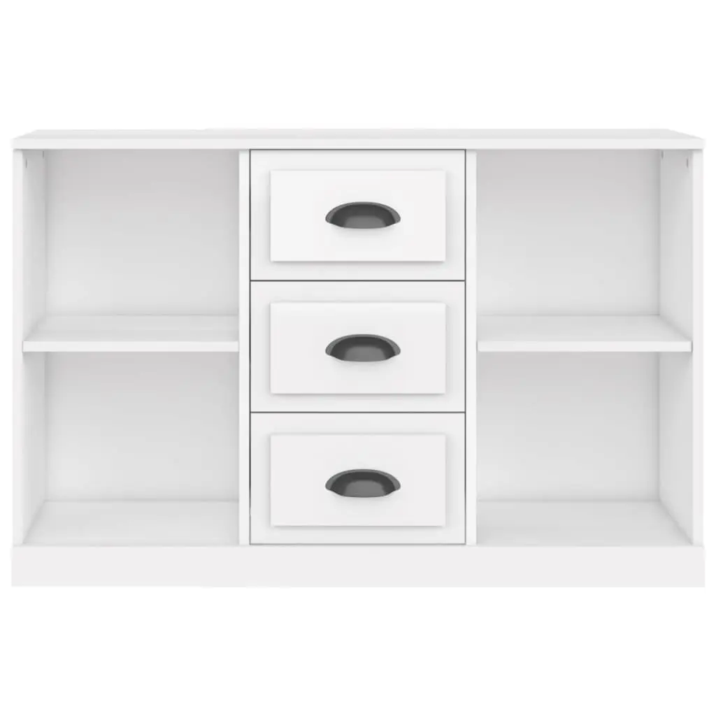 Sideboard Engineered Wood High Gloss White Storage Cabinet 104.5W x 35.5D x 67.5H cm