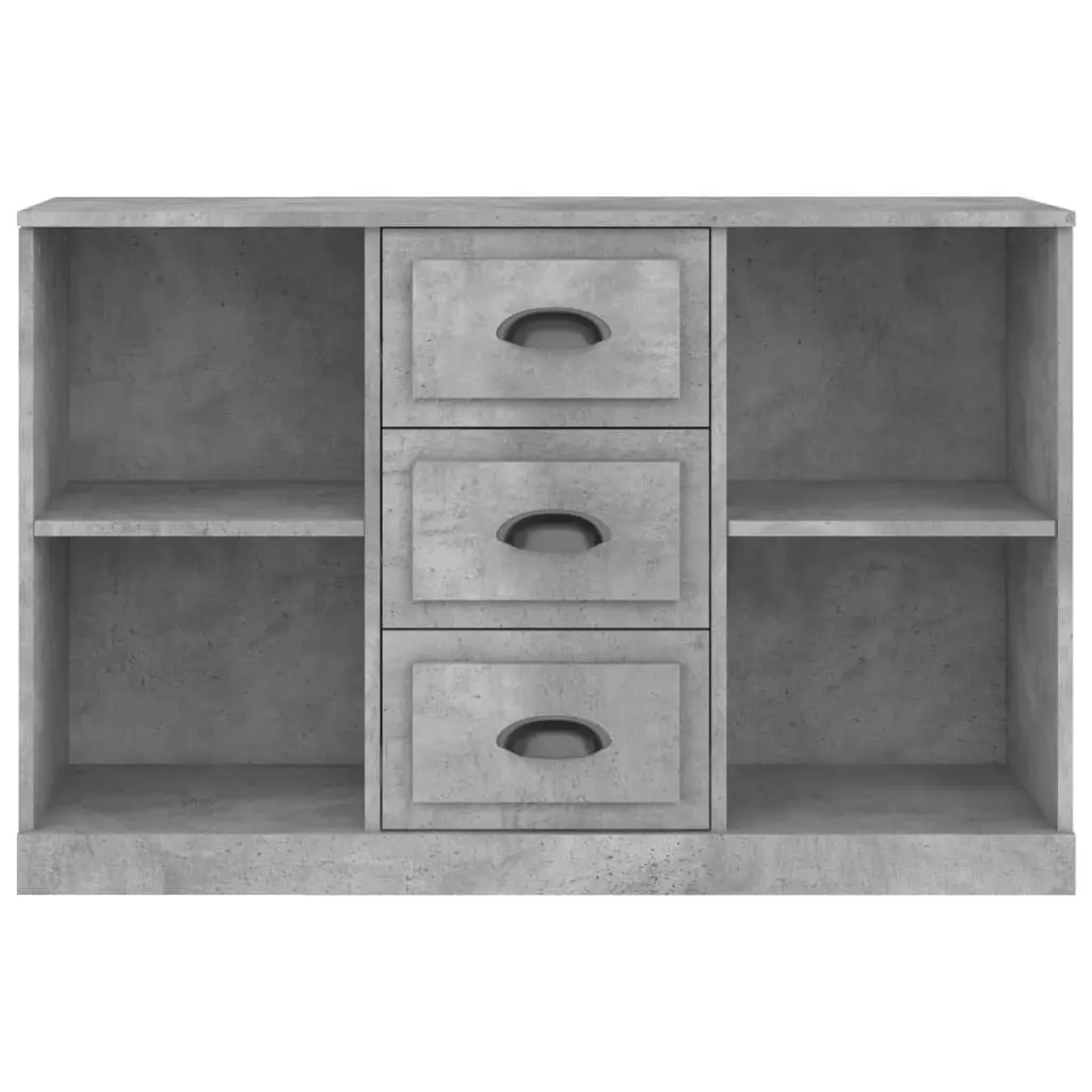 Grey Sideboard Storage Cabinet Engineered Wood Buffet Console Table Furniture