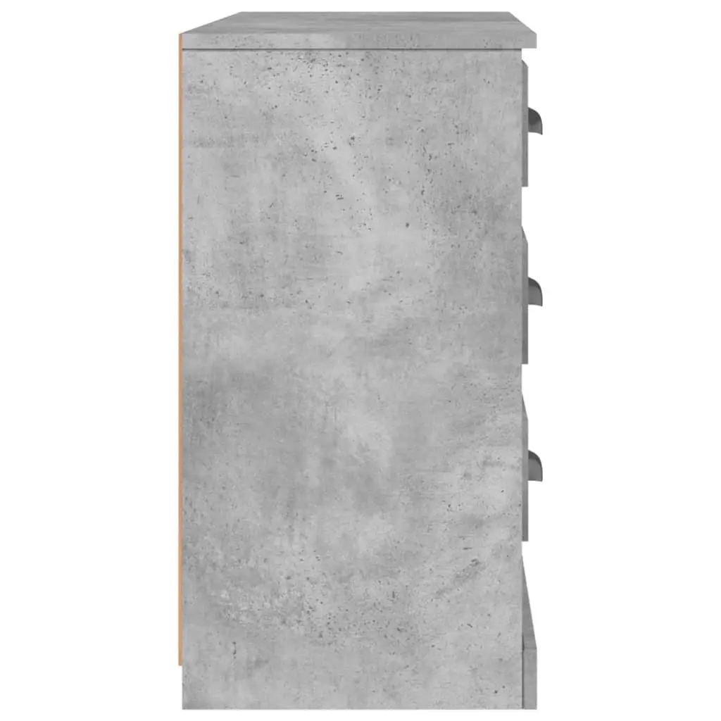 Grey Sideboard Storage Cabinet Engineered Wood Buffet Console Table Furniture