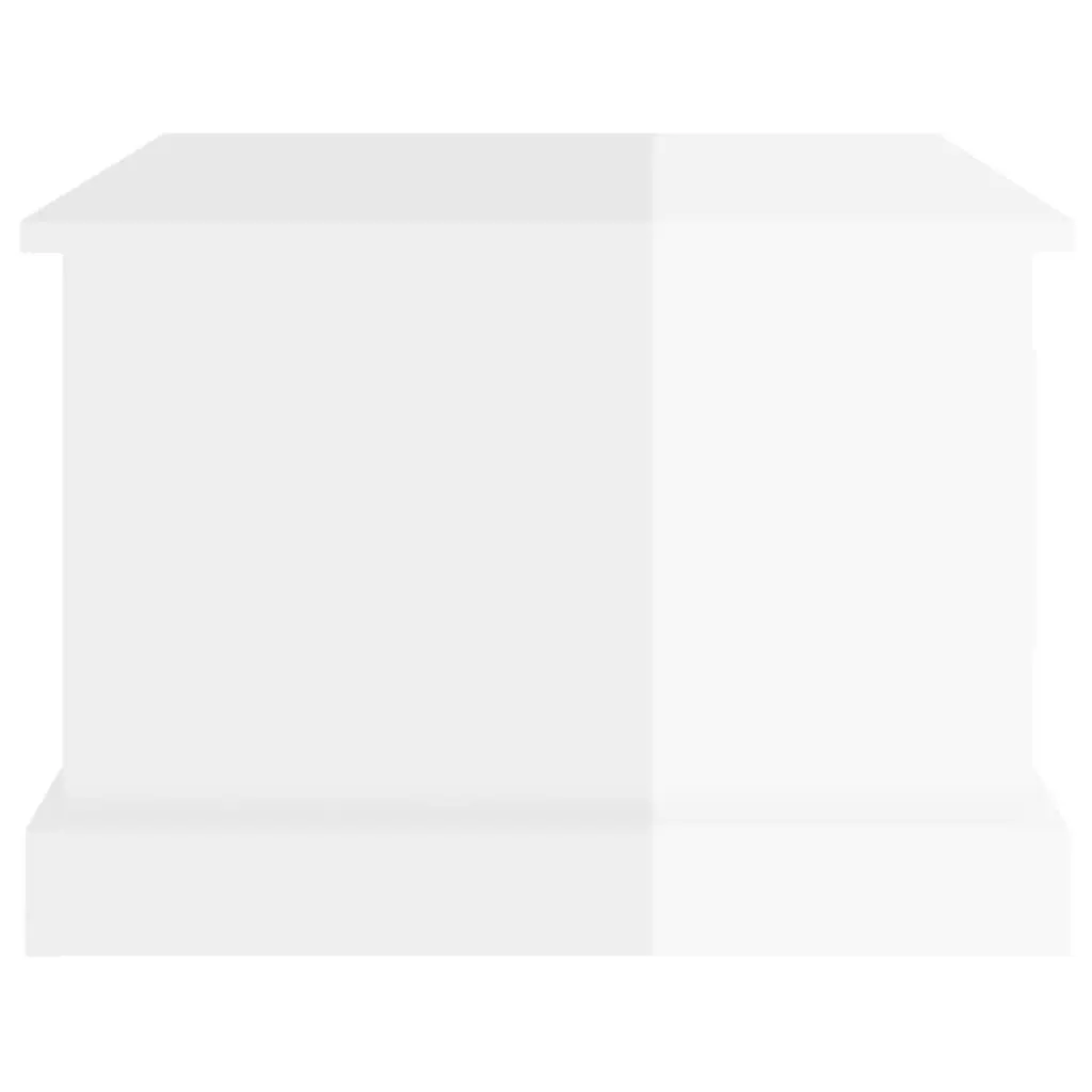 High Gloss White Coffee Table with Drawer Storage