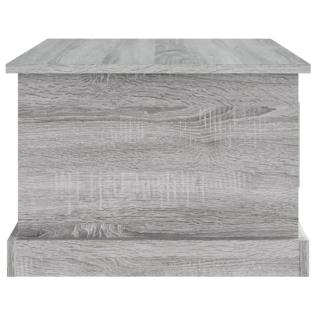Coffee Table Engineered Wood 50x50x35 cm Grey Sonoma with Storage Drawer