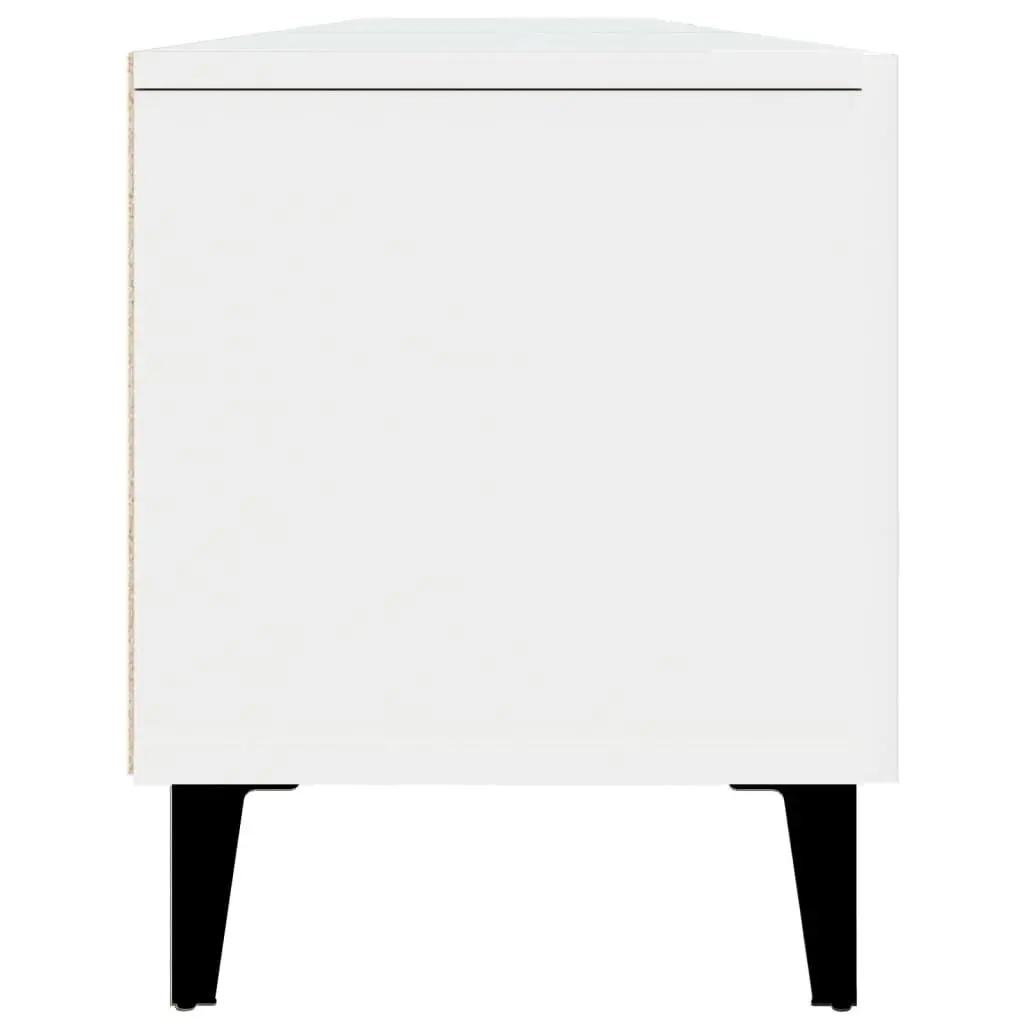 TV Cabinet Engineered Wood 180cm White 4 Door 4 Compartment