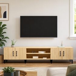 Versatile Brown Engineered Wood TV Cabinet for Any Room