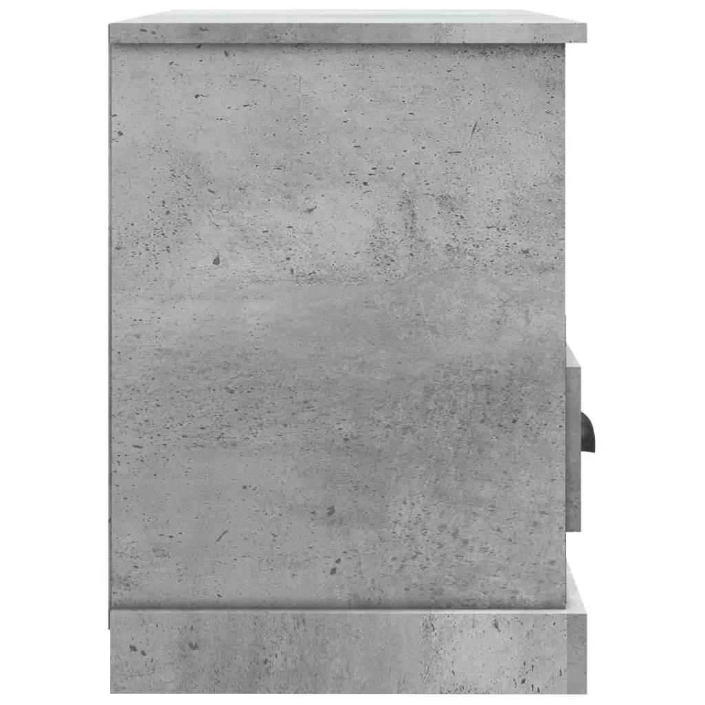 Grey Engineered Wood TV Cabinet with 2 Drawers and Open Compartments for Organized Storage