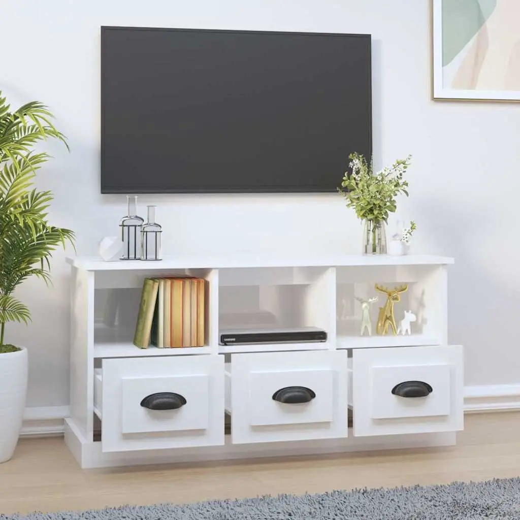 White TV Cabinet for Organized Entertainment