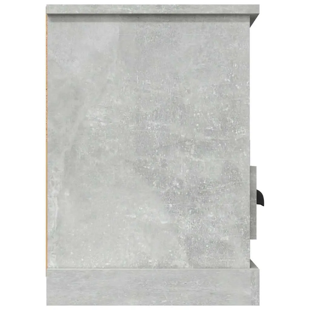 Grey TV Cabinet Engineered Wood Storage Unit 100cm with 3 Drawers and Open Shelves 35cm Depth 50cm Height