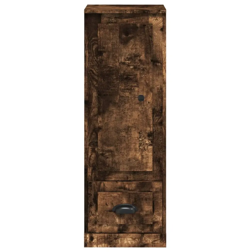 Highboard Storage Cabinet Engineered Wood Brown Smoked Oak 36x35.5x103.5cm Display Sideboard Buffet