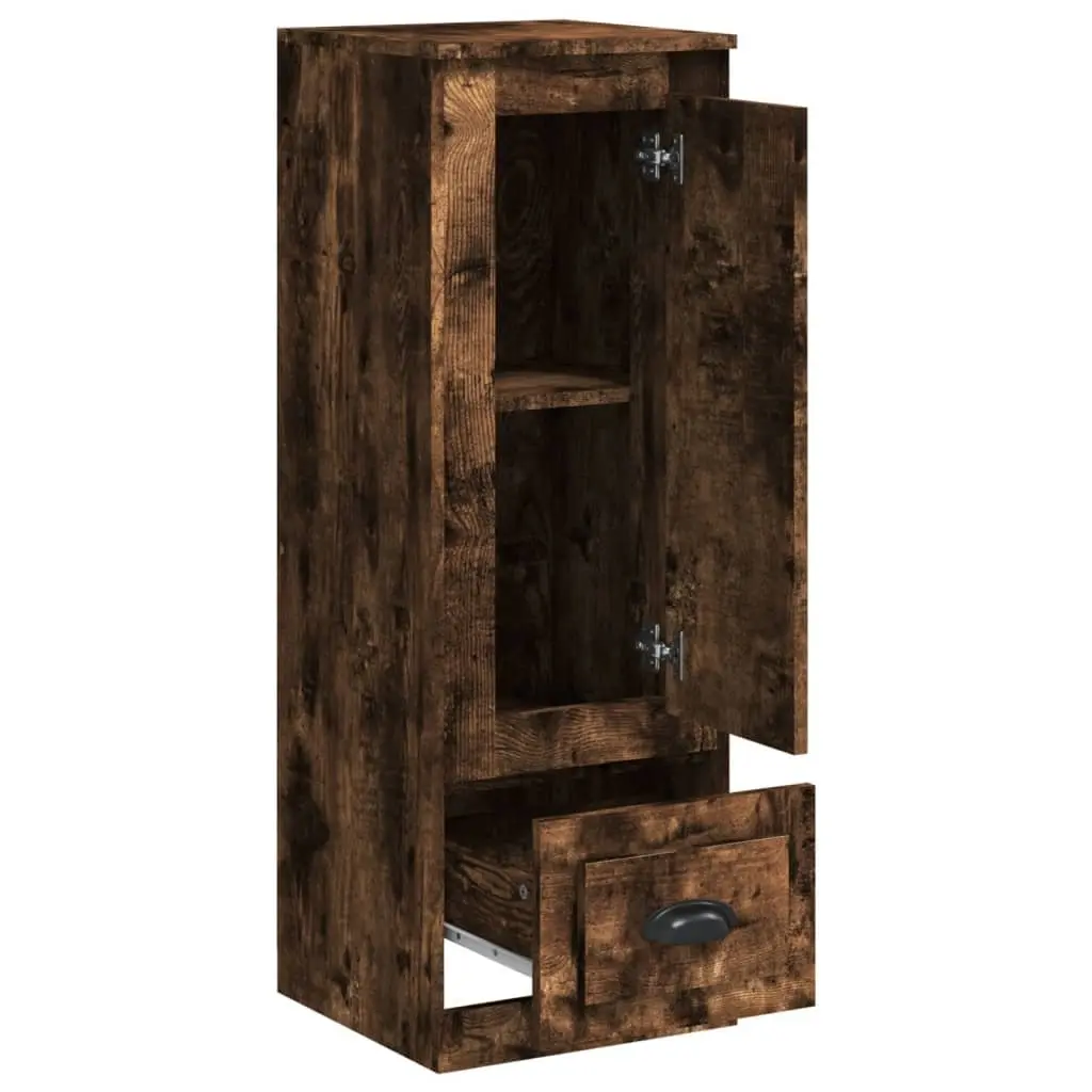 Highboard Storage Cabinet Engineered Wood Brown Smoked Oak 36x35.5x103.5cm Display Sideboard Buffet