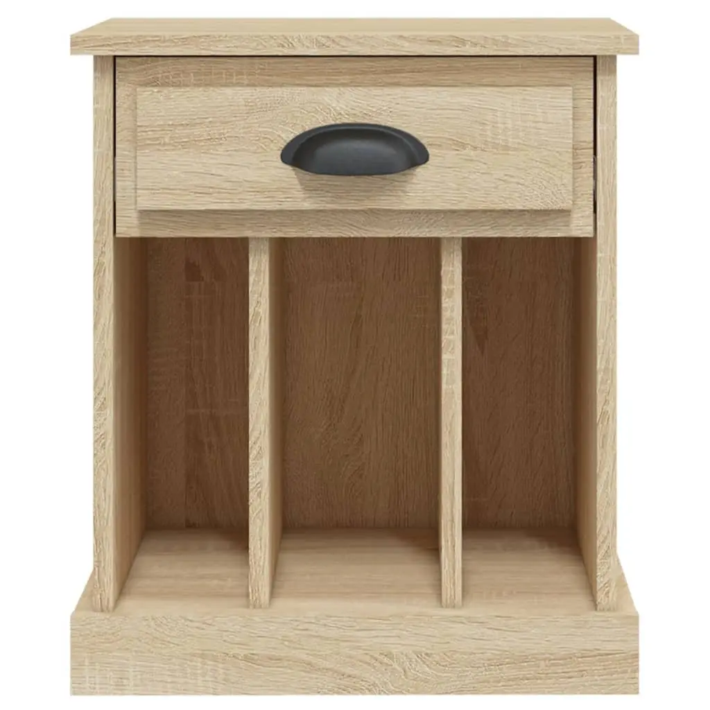 Brown Sonoma Oak Bedside Cabinets 43x36x50 cm Storage Drawer 2 Piece Set Engineered Wood Nightstand
