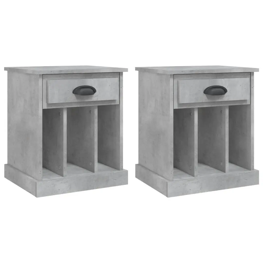 Grey Bedside Cabinets Pair for Home Use