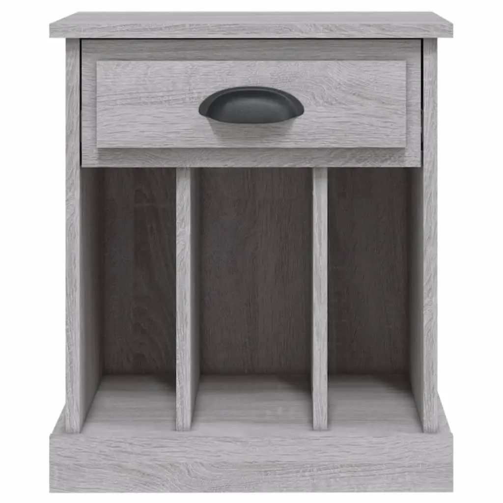 Bedside Cabinets Grey Sonoma Engineered Wood 43x36x50cm 2 Piece Drawer and Storage Compartments