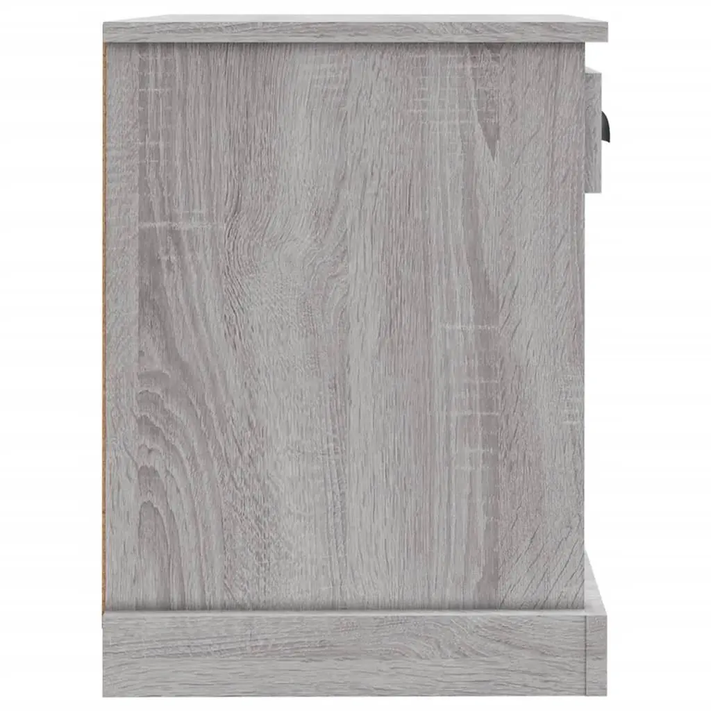 Bedside Cabinets Grey Sonoma Engineered Wood 43x36x50cm 2 Piece Drawer and Storage Compartments