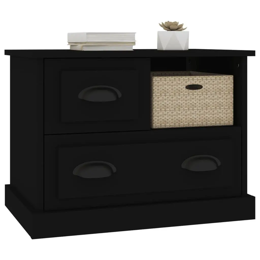 Bedside Cabinet Engineered Wood 60x39x45 Black