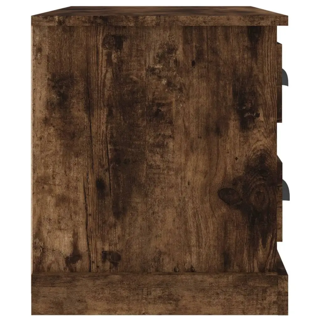 Bedside Table Engineered Wood Brown 60 x 39 x 45 cm Storage Cabinet with Drawer Compartment