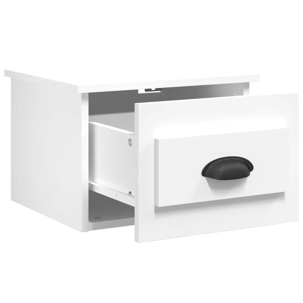 Wall-mounted Bedside Cabinet Engineered Wood 41.5cm x 36cm x 28cm White