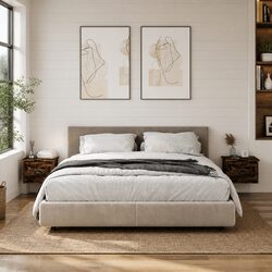 Wall-mounted Bedside Cabinets 2 pcs Brown Floating Bedroom Nightstand Storage