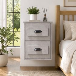 Practical Floating Bedside Cabinet for Small Spaces