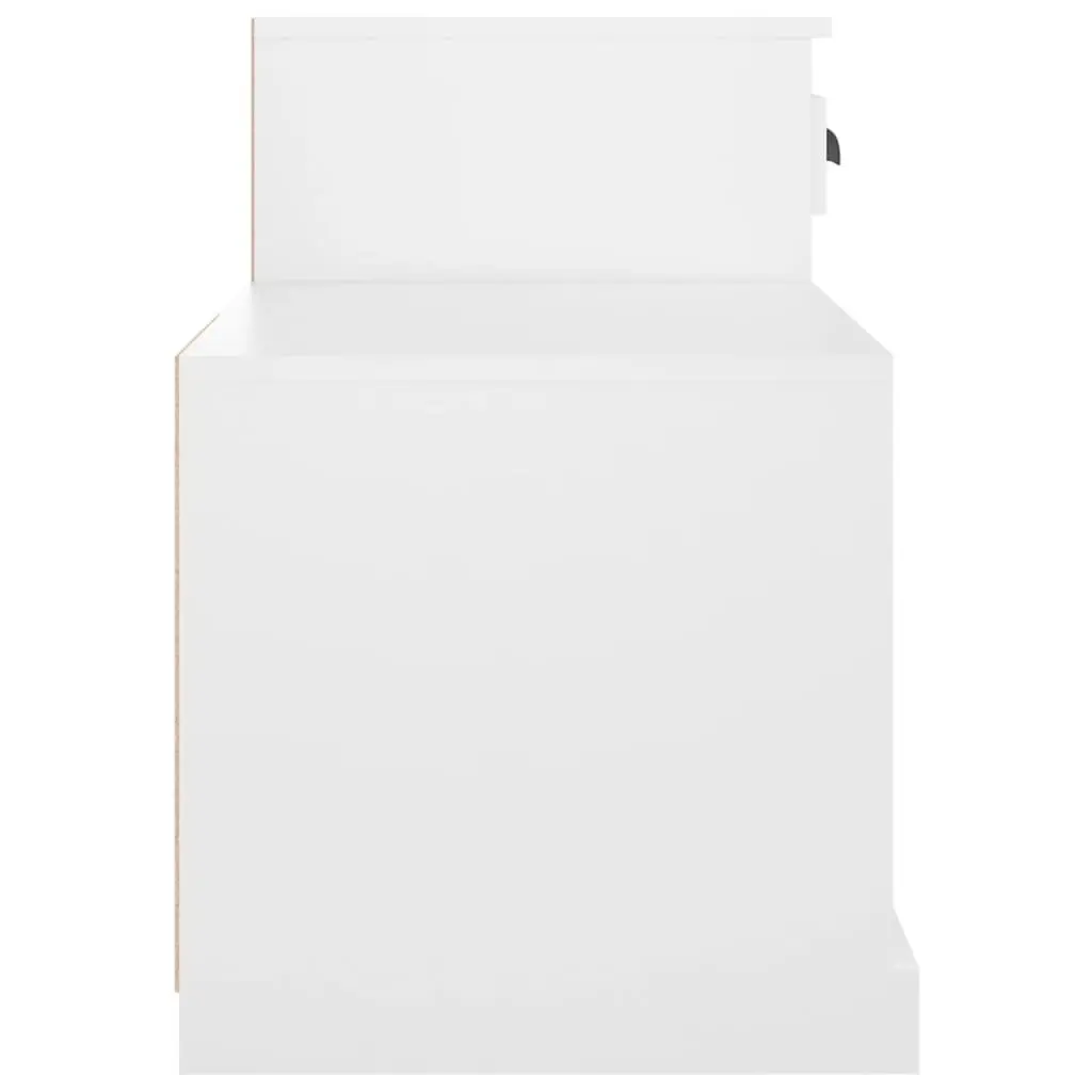 Shoe Storage Cabinet Engineered Wood White 100x42x60cm Two-Tier Organiser