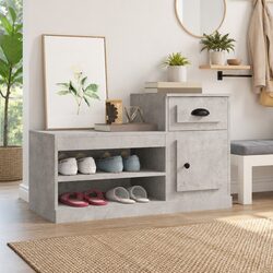 Functional Grey Shoe Cabinet for Everyday Use 100x42x60cm