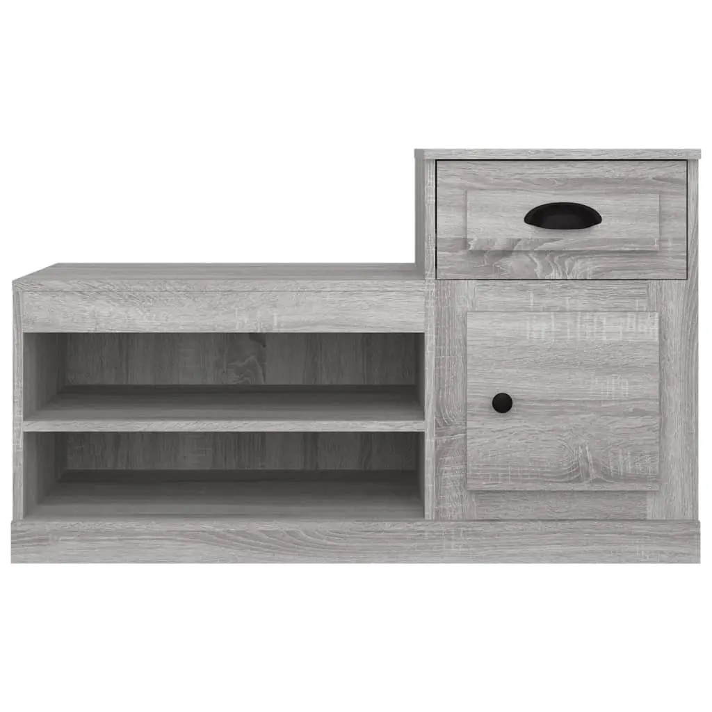 Shoe Cabinet Engineered Wood 100x42x60cm Grey Storage Organiser