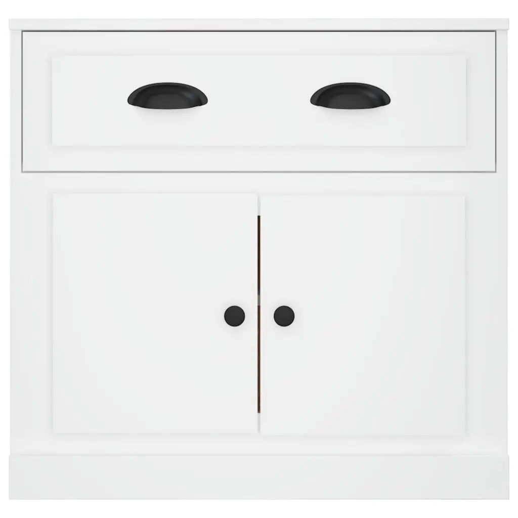 Sideboard Storage Cabinet Engineered Wood White 70x35.5x67.5cm For Organised Home Storage