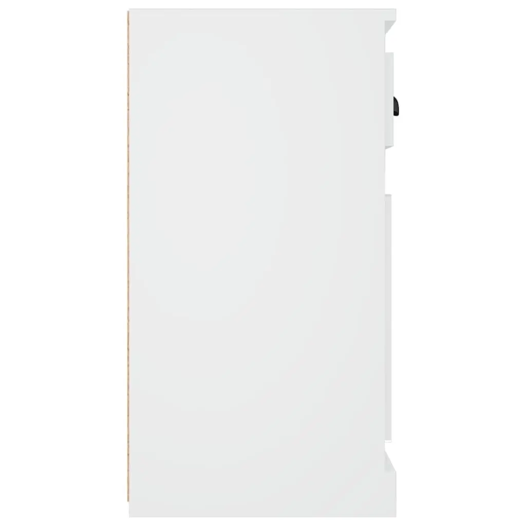 Sideboard Storage Cabinet Engineered Wood White 70x35.5x67.5cm For Organised Home Storage