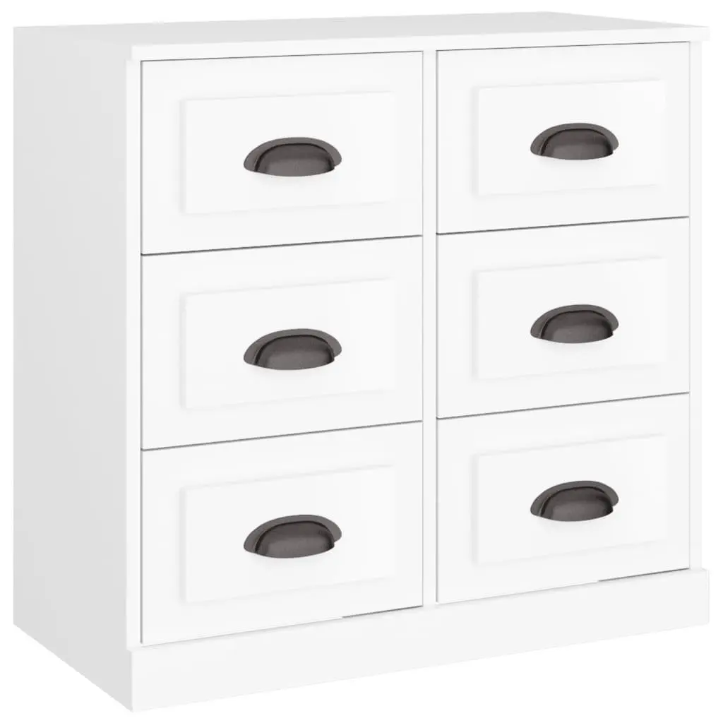 Sideboard Engineered Wood 70 x 35.5 x 67.5 cm White Storage Cabinet