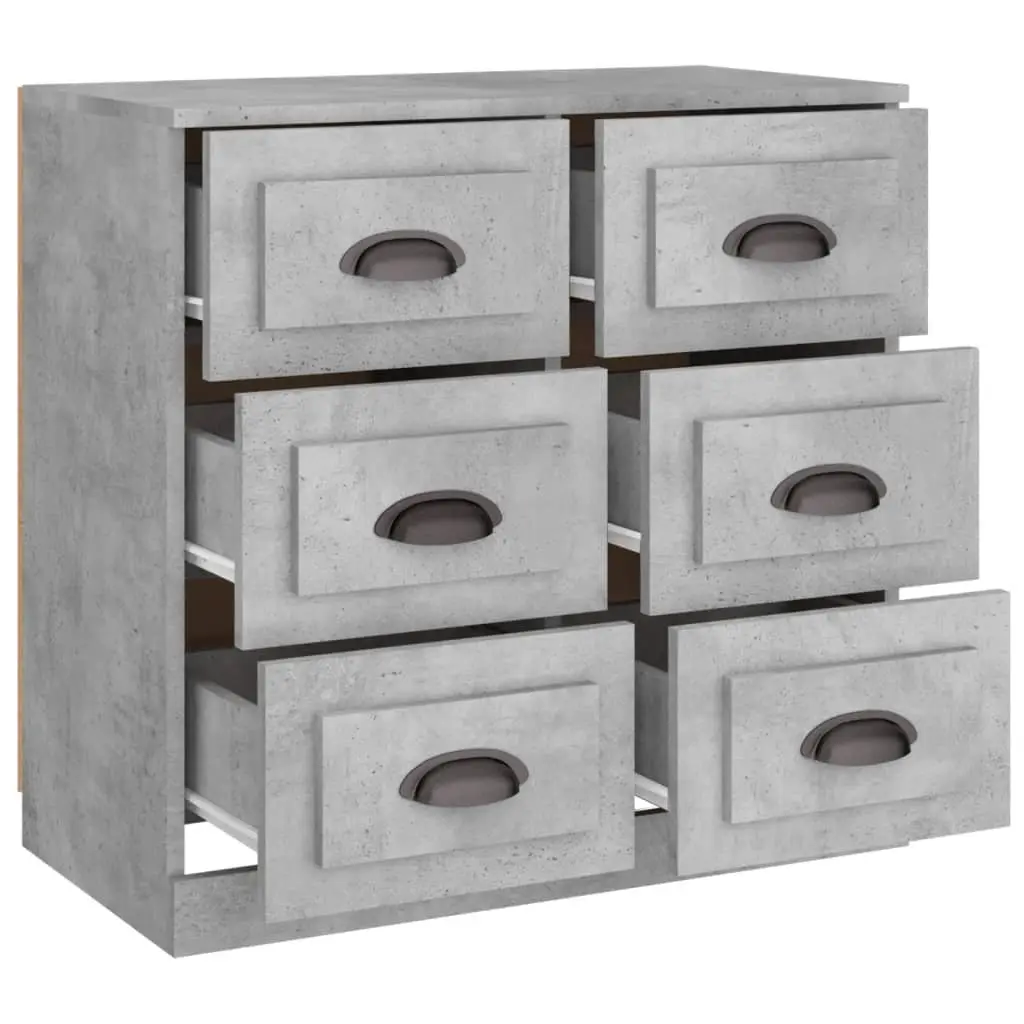 Sideboard Cabinet Storage Buffet Engineered Wood Grey 70x35.5x67.5cm