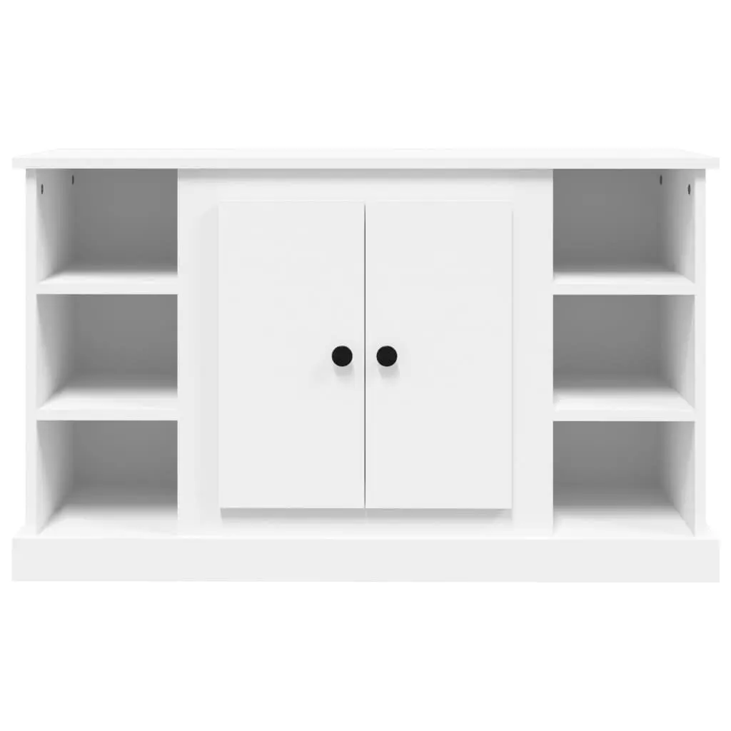 Storage Cabinet Sideboard Engineered Wood White 100x35.5x60cm Buffet with Internal Storage and Flat Top Surface for Home Essentials