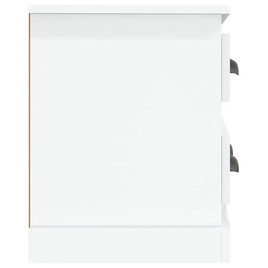 TV Cabinet Engineered Wood 100x35.5x45 cm High Gloss White 4 Drawers Storage