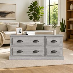 Grey Sonoma TV Cabinet with Versatile Storage Options
