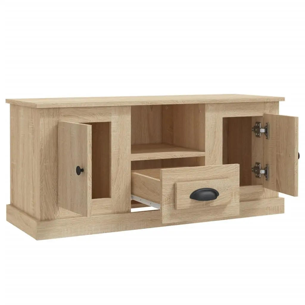 Sonoma Oak Engineered Wood TV Cabinet Storage Unit Brown 100x35.5x45cm