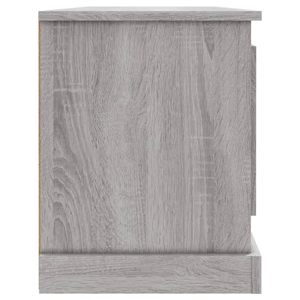 TV Cabinet Engineered Wood 100 x 35.5 x 45 cm Grey Storage Unit Living Room Display Stand