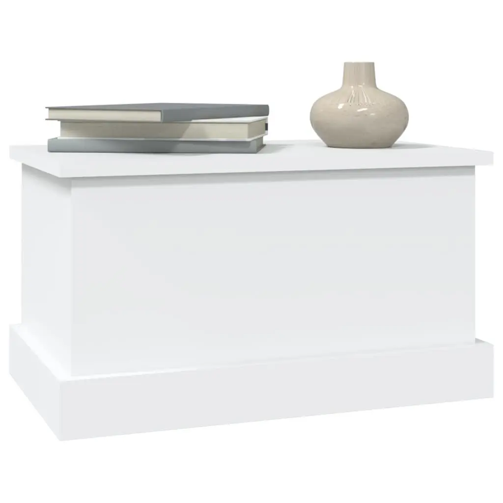 Storage Box Engineered Wood White 50x30x28cm Chest Organiser for Living Room