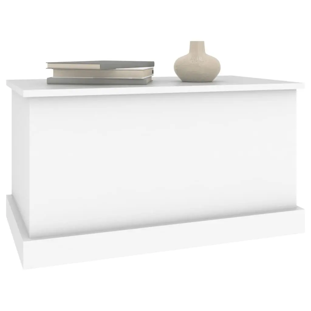 Storage Box Engineered Wood 70 x 40 x 38 cm White Organizer Chest