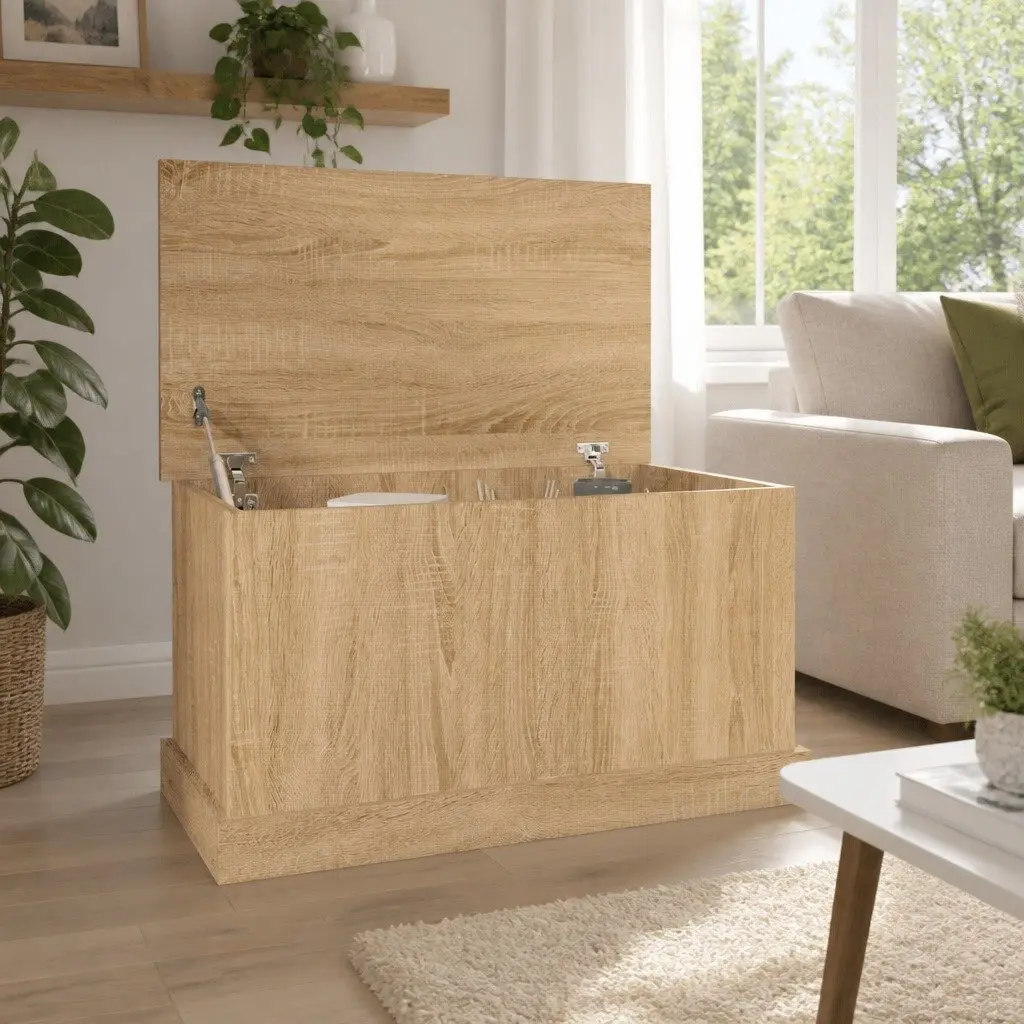 Storage Chest Box Engineered Wood Brown Sonoma Oak 70x40x38cm Bedroom Living