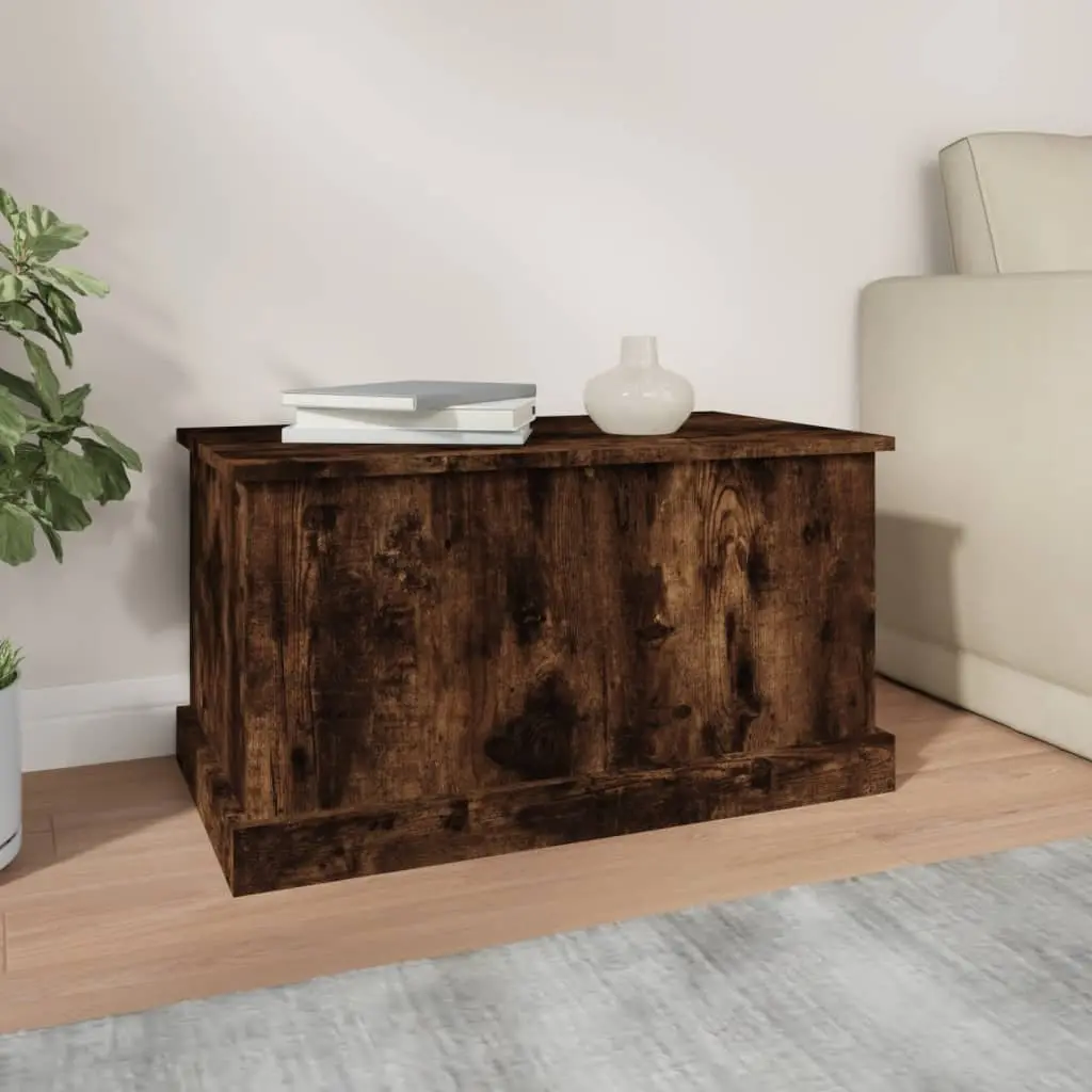 Engineered Wood Storage Chest Brown 70x40x38 cm Box for Living Room Organiser with Removable Lid