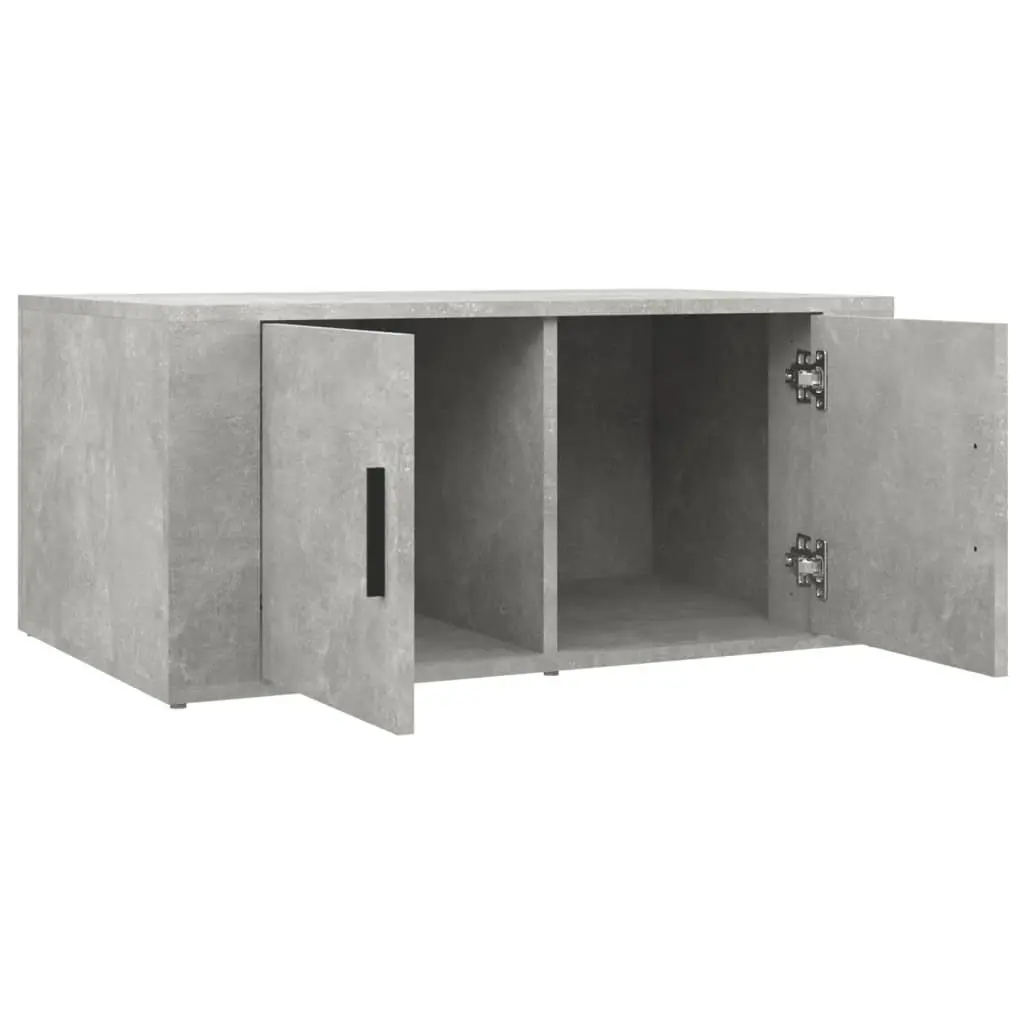 Coffee Table Grey Engineered Wood Storage Compartments Living Room Accent