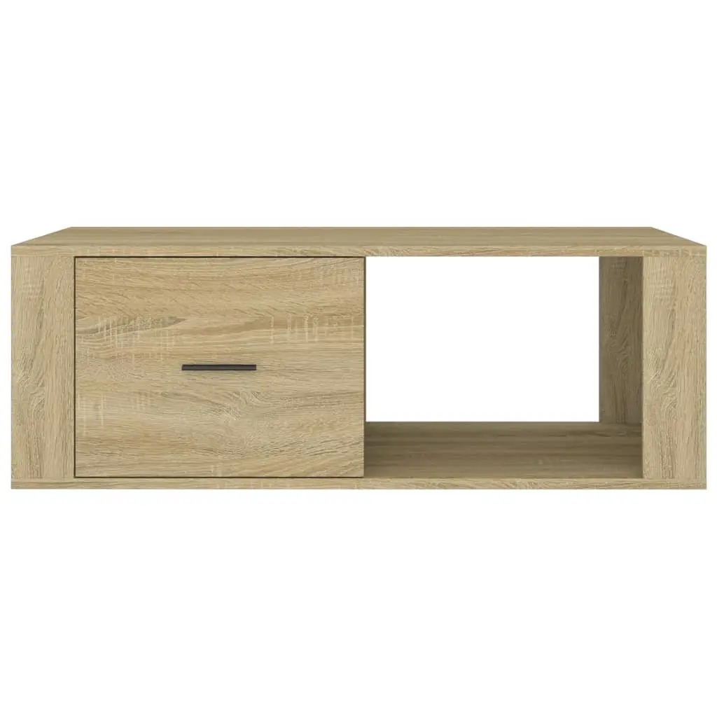 Brown Coffee Table with Drawer and Compartment