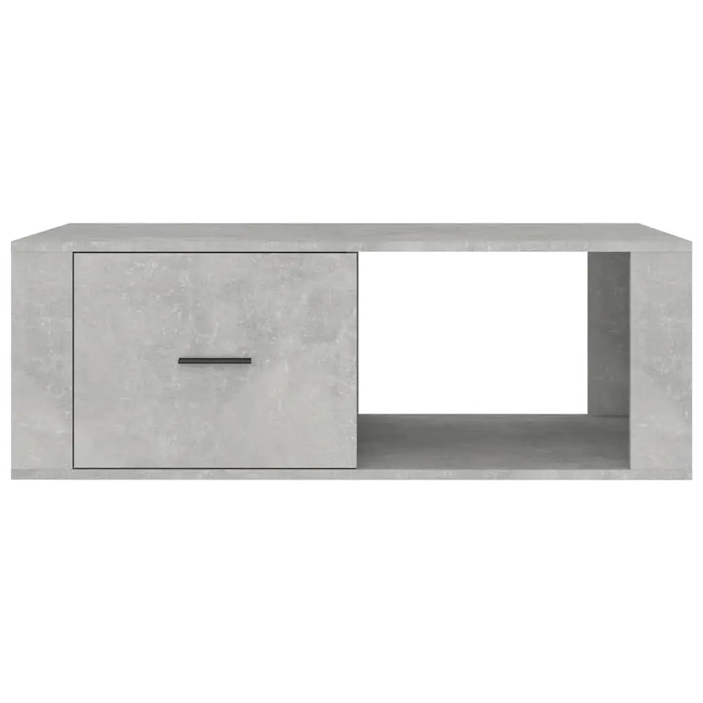Coffee Table Engineered Wood 100x50.5x35cm Grey Storage Drawer Compartment
