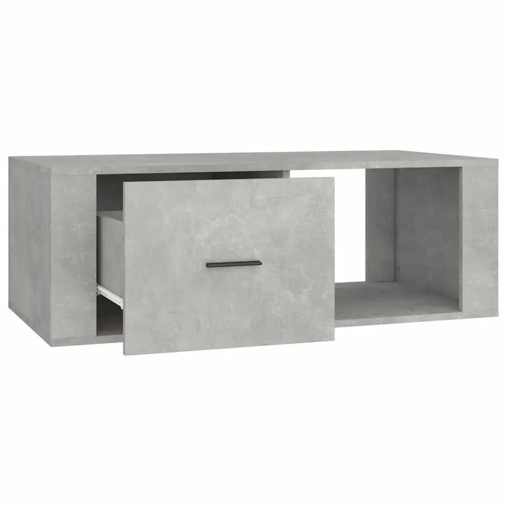 Coffee Table Engineered Wood 100x50.5x35cm Grey Storage Drawer Compartment