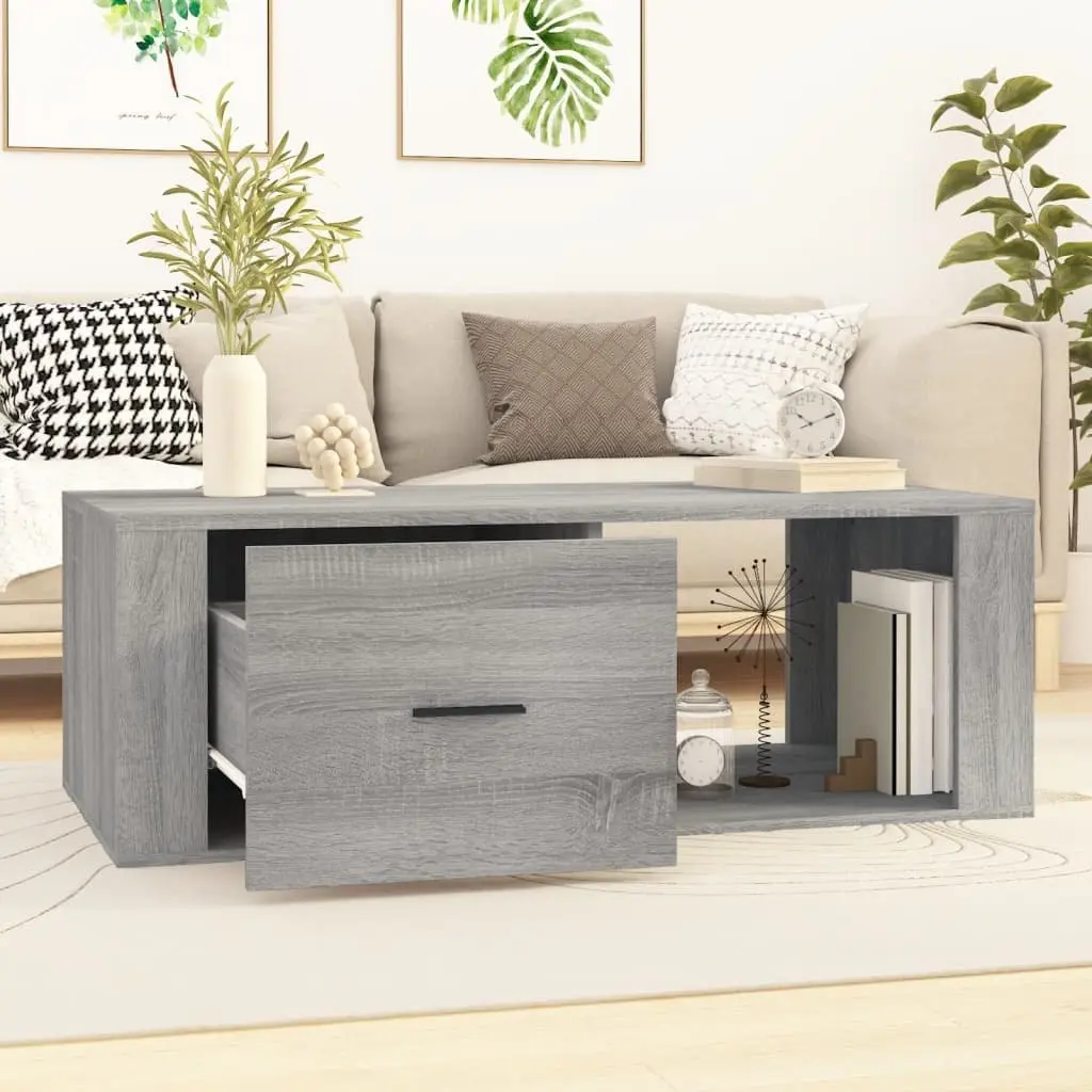 Coffee Table Engineered Wood 100cm Grey