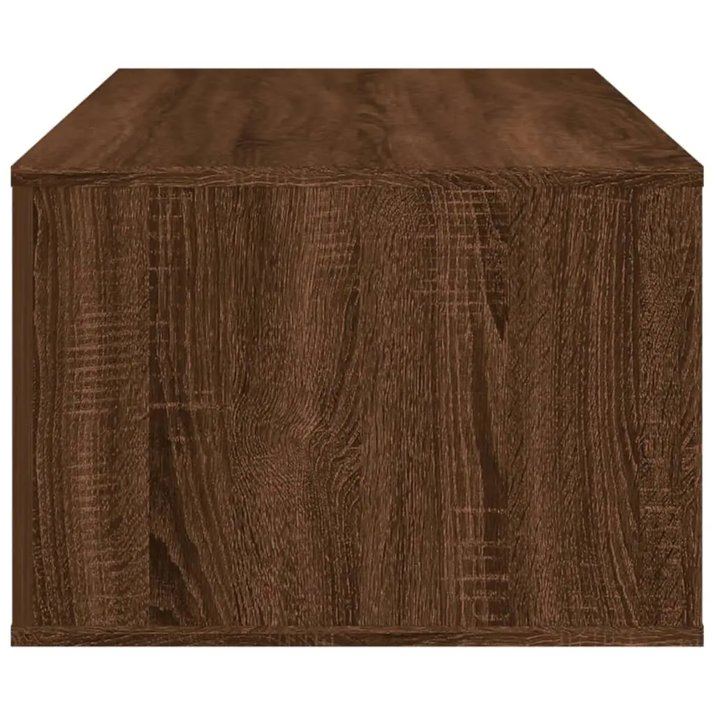 Coffee Table Engineered Wood Brown 100x50.5x35cm with Storage for Living Room