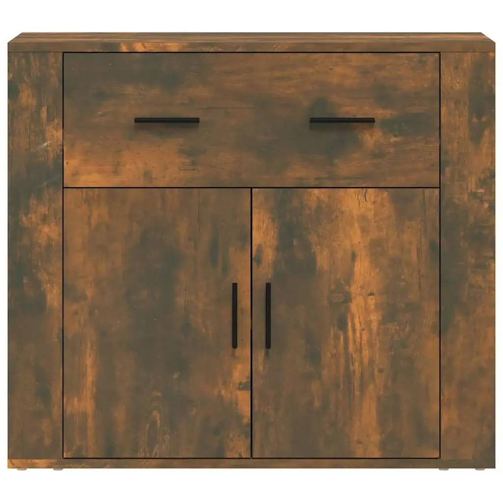 Sideboard Engineered Wood Brown Storage Cabinet with Doors Drawers Compartments 80 x 33 x 70 cm