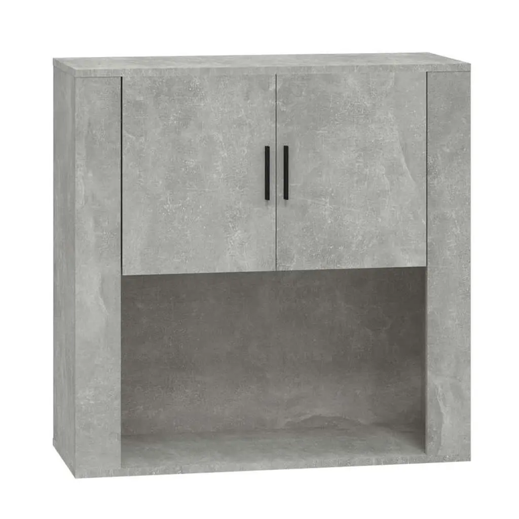 Hanging Wall Cabinet Engineered Wood Grey 80x33x80cm Storage Organiser