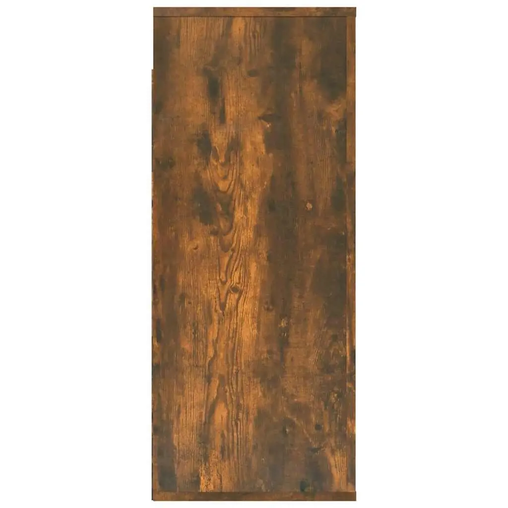 Storage Organiser Wall Cabinet Engineered Wood Brown 80cm x 33cm x 80cm with 3 Shelves for Home and Garden Use