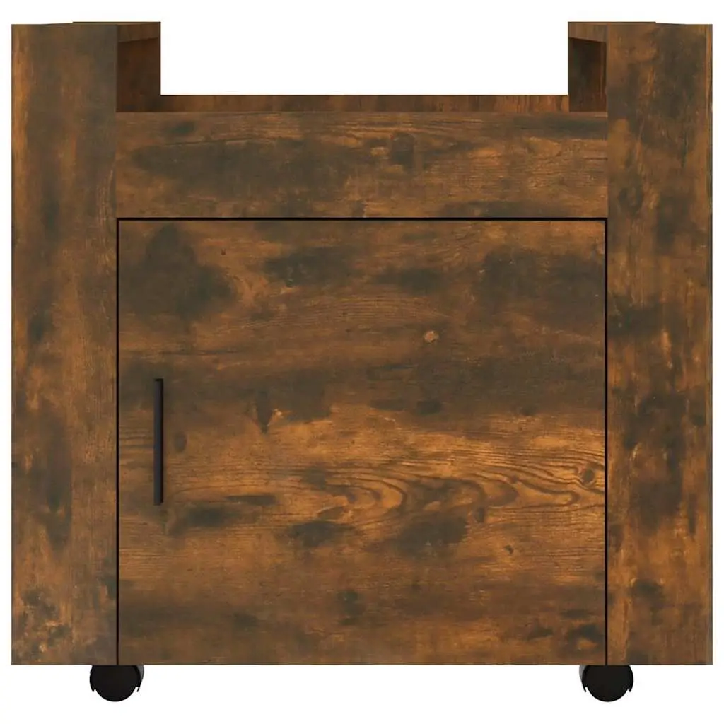 Desk Trolley Engineered Wood Brown Office Storage Unit 60W x 45D x 60H cm