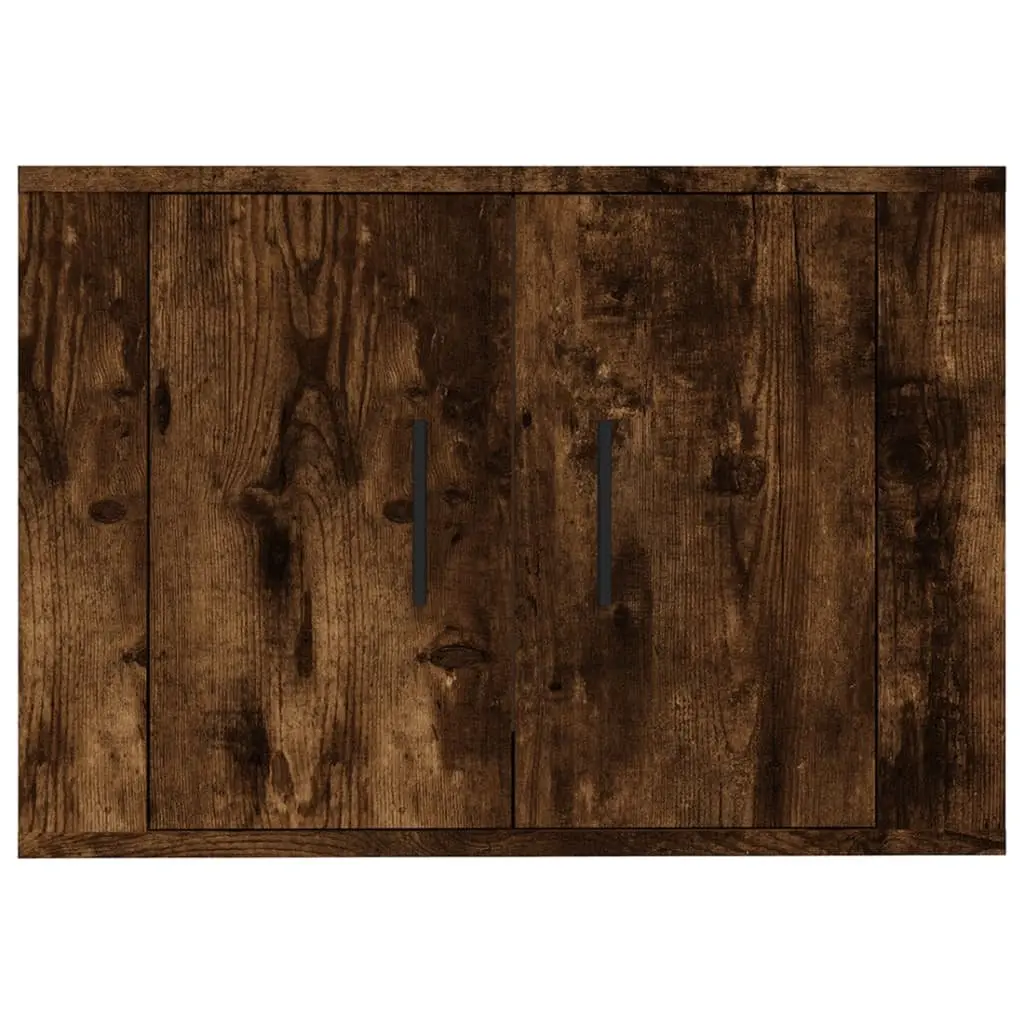 Wall Mounted TV Cabinet Brown Engineered Wood Storage Unit 57x34.5x40cm