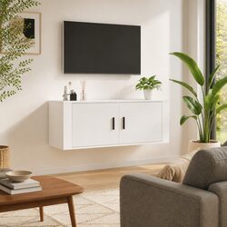 Versatile White Wall Mounted TV Cabinet for Your Home